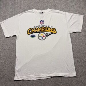 Pittsburgh Steelers Super Bowl XLIII Champions Graphic T Shirt White Men's XL